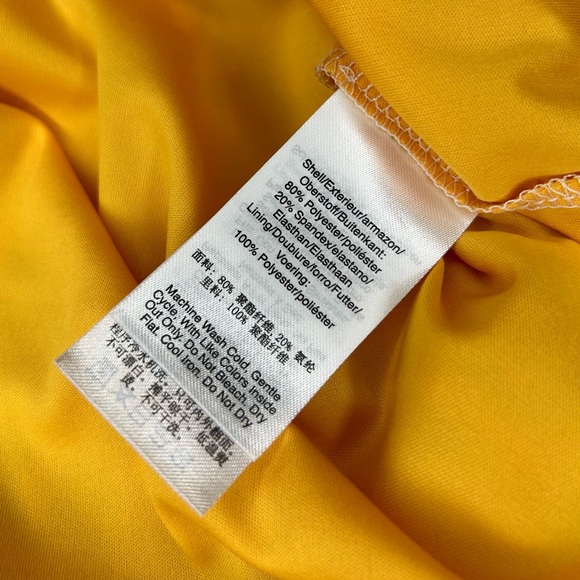 DKNY Floral Watercolor Print Sheer Lined Puff Sleeve Blouse Size Women’s Large - Picture 4 of 6